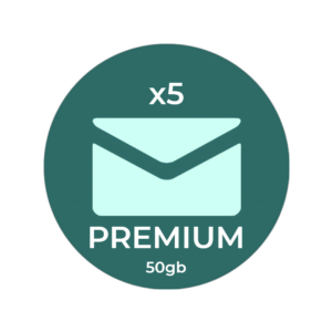 Plano Premium de 5 Caixas de E-mail
