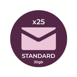 Plano Standard de 25 Caixas de E-mail