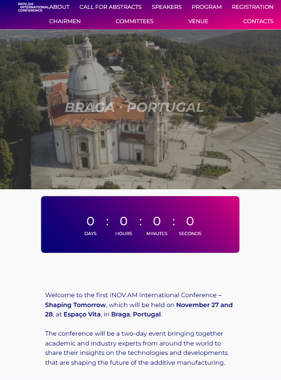 Tablet INOV.AM International Conference - Shaping Tomorrow Tablet INOV.AM International Conference - Shaping Tomorrow