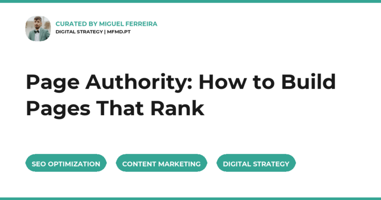 Page Authority: How to Build Pages That Rank