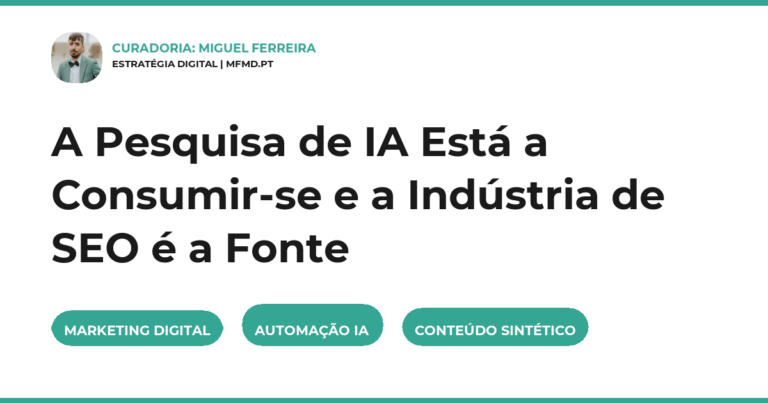 A Pesquisa de IA Está a Consumir-se e a Indústria de SEO é a Fonte