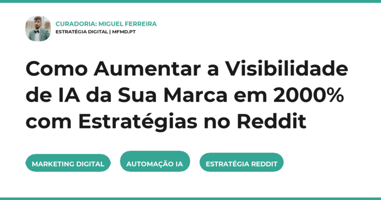 Como Aumentar a Visibilidade de IA da Sua Marca em 2000% com Estratégias no Reddit