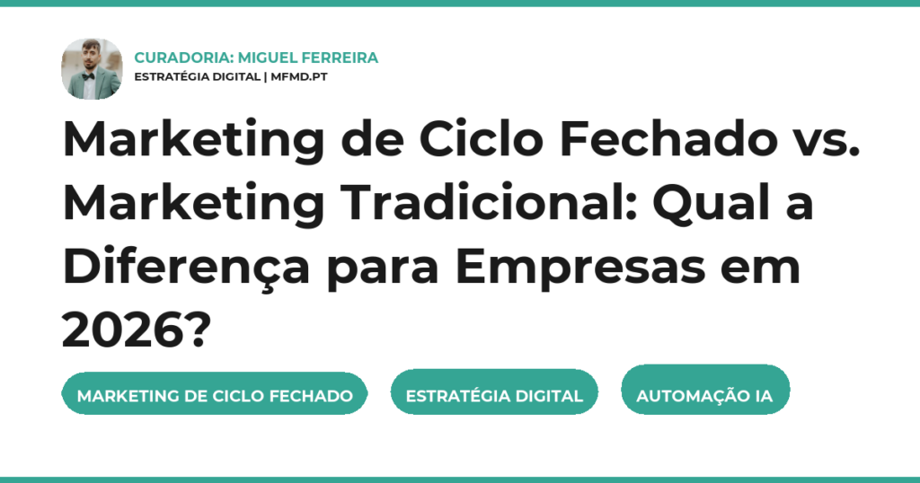 Marketing de Ciclo Fechado vs. Marketing Tradicional: Qual a Diferença para Empresas em 2026?