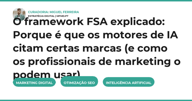 O framework FSA explicado: Porque é que os motores de IA citam certas marcas (e como os profissionais de marketing o podem usar)