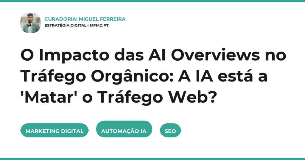 O Impacto das AI Overviews no Tráfego Orgânico: A IA está a ‘Matar’ o Tráfego Web?