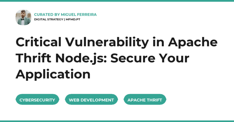 Critical Vulnerability in Apache Thrift Node.js: Secure Your Application