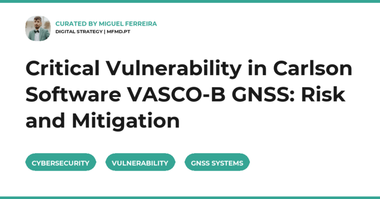 Critical Vulnerability in Carlson Software VASCO-B GNSS: Risk and Mitigation