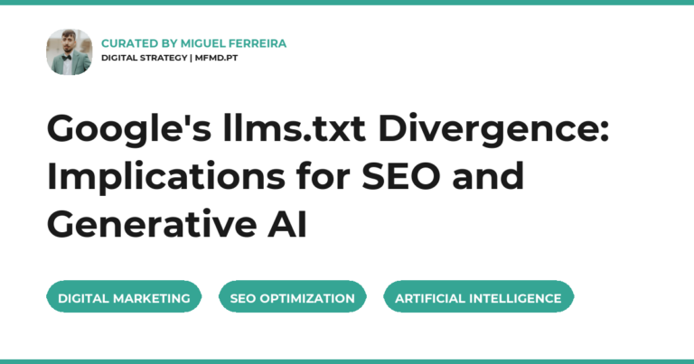 Google's llms.txt Divergence: Implications for SEO and Generative AI