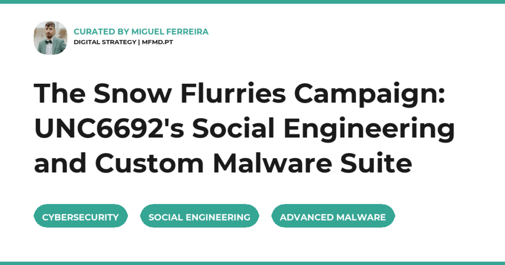The Snow Flurries Campaign: UNC6692’s Social Engineering and Custom Malware Suite