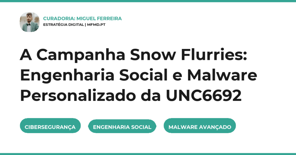 A Campanha Snow Flurries: Engenharia Social e Malware Personalizado da UNC6692