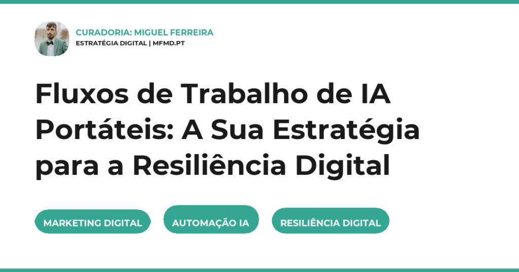 Fluxos de Trabalho de IA Portáteis: A Sua Estratégia para a Resiliência Digital