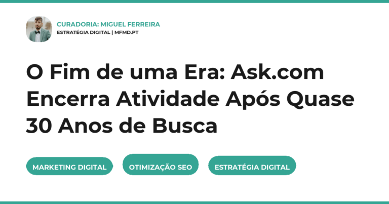 Fim Ask.com, Ask Jeeves, Motores de busca, Marketing digital, SEO