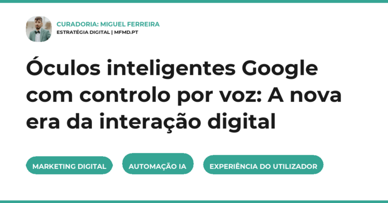 Óculos inteligentes Google com controlo por voz: A nova era da interação digital