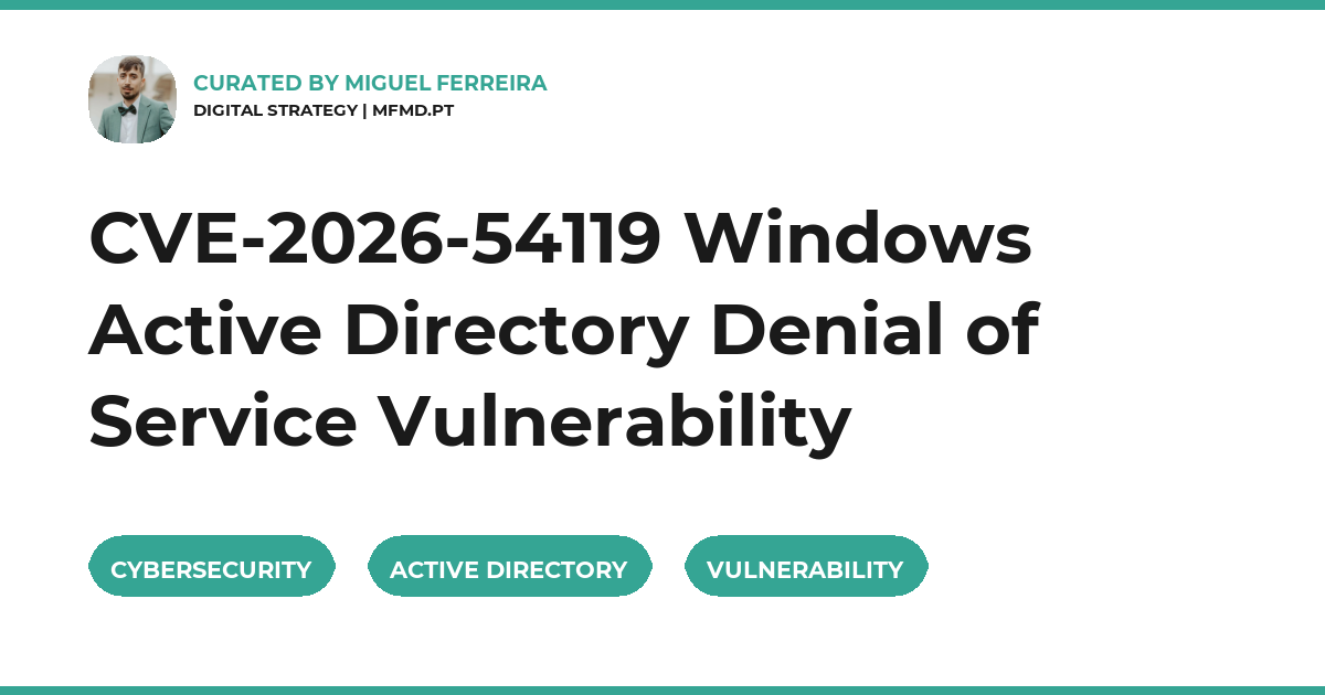 CVE-2026-54119 Windows Active Directory Denial of Service Vulnerability