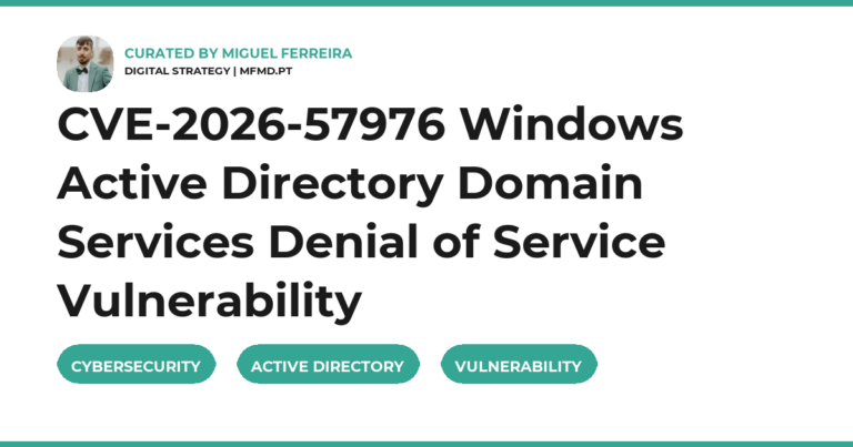 CVE-2026-57976 Windows Active Directory Domain Services Denial of Service Vulnerability