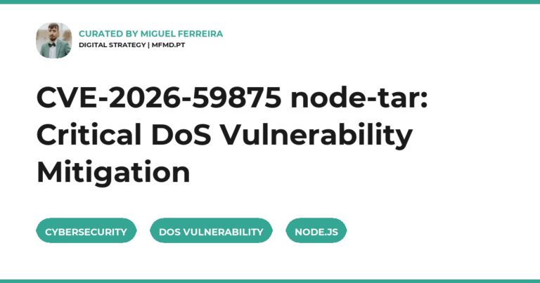 CVE-2026-59875 node-tar: Critical DoS Vulnerability Mitigation