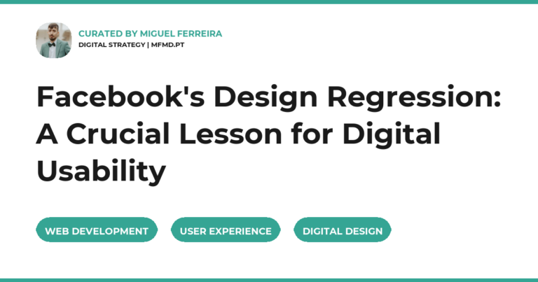 Facebook's Design Regression: A Crucial Lesson for Digital Usability