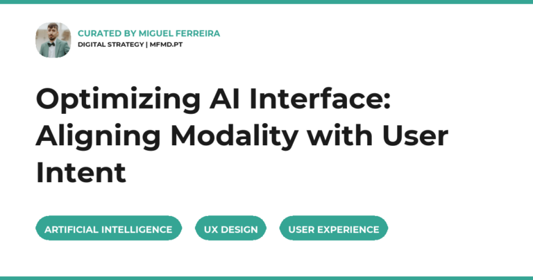 Optimizing AI Interface: Aligning Modality with User Intent