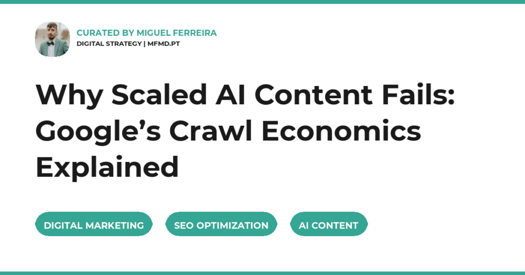 Why Scaled AI Content Fails: Google’s Crawl Economics Explained