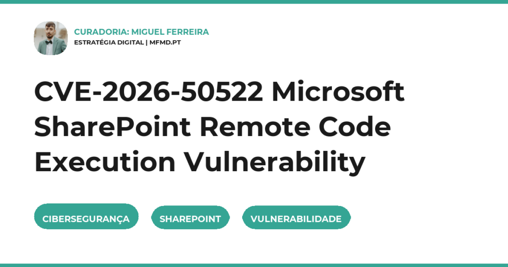 CVE-2026-50522 Microsoft SharePoint Remote Code Execution Vulnerability