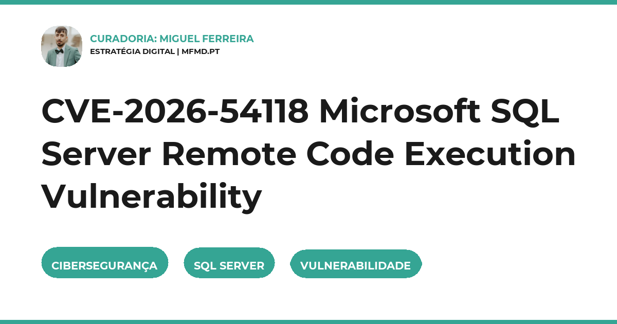 CVE-2026-54118 Microsoft SQL Server Remote Code Execution Vulnerability